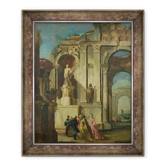 Tablou inramat - Francesco Guardi - Vizita la Ruine - - Roveli