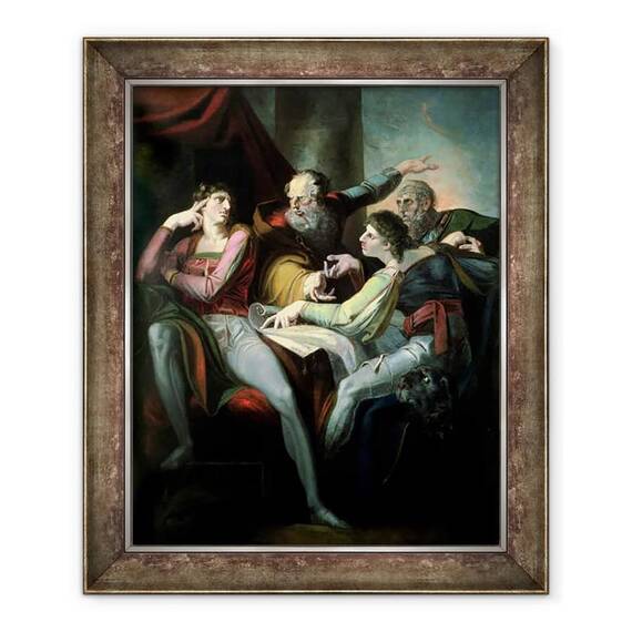 Tablou inramat - Henry Fuseli - Litigiul dintre Hotspur, Worcester, Mortimer si Glendower - - Roveli