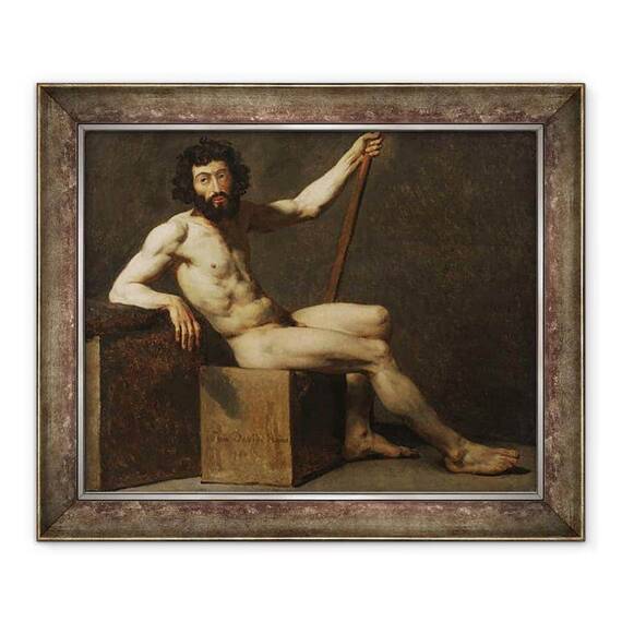 Tablou inramat - Scoala Franceza - Studiu nud - - Roveli