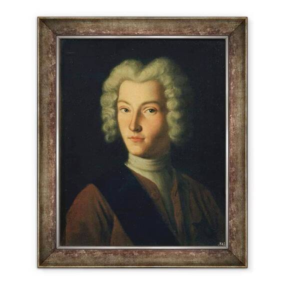 Tablou inramat - Grigory Dmitriev Molchanov - Portretul tarului Petru al II-lea 1715-30 - - Roveli