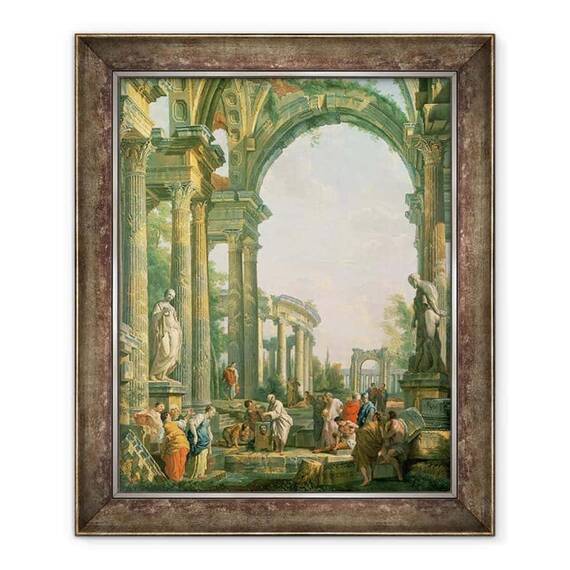 Tablou inramat - Giovanni Paolo Pannini - Ruine clasice - - Roveli