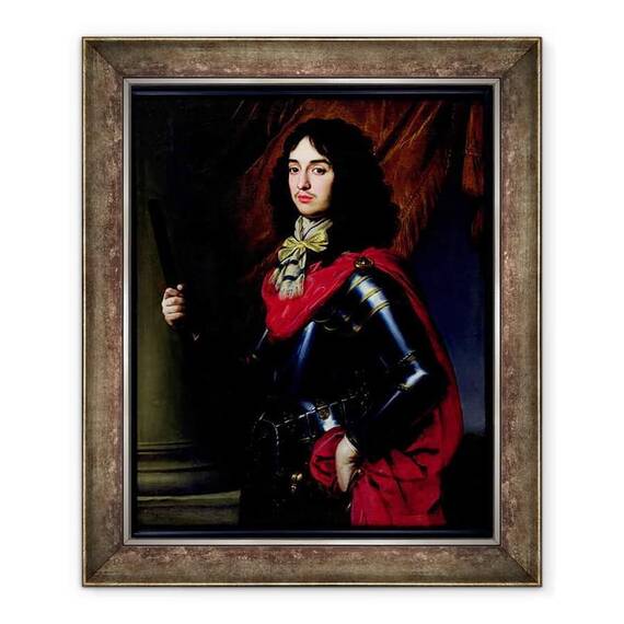 Tablou inramat - Gerrit van Honthorst - Portretul Printului Eduard al Palatinatului 1625-63 in Armour - - Roveli