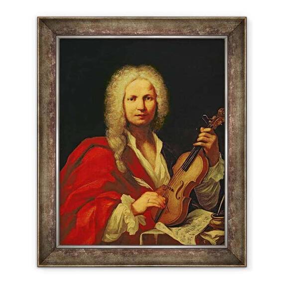 Tablou inramat - Scoala Italiana - Portret De Antonio Vivaldi - - Roveli