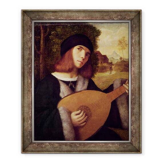 Tablou inramat - Giovanni de Busi Cariani - Jucatorul lautei - - Roveli