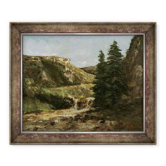 Tablou inramat - Gustave Courbet - Peisaj langa Ornans - - Roveli