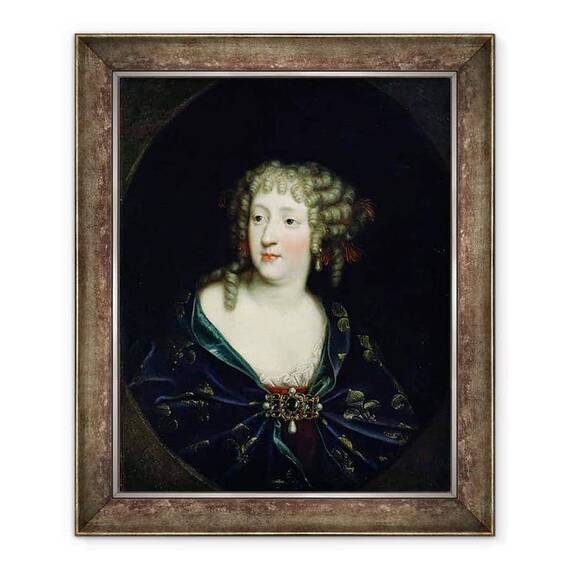 Tablou inramat - Scoala Franceza - Portretul Reginei Marie-Therese a Frantei 1638-83 - - Roveli