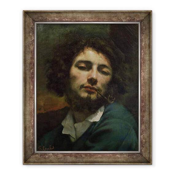 Tablou inramat - Gustave Courbet - Autoportret sau, Omul cu o pipa - - Roveli