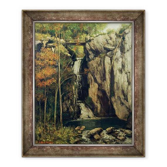 Tablou inramat - Gustave Courbet - Prapastia de la conches - - Roveli