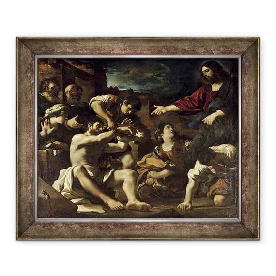 Tablou inramat - Guercino - invierea lui Lazar - - Roveli