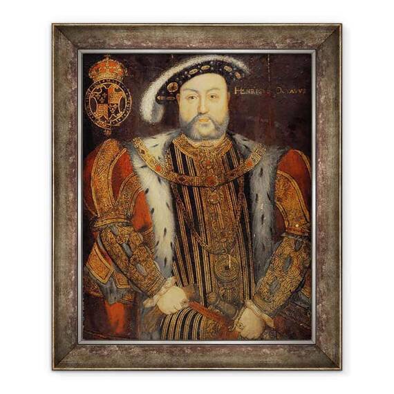 Tablou inramat - Hans Holbein the Younger - Portretul lui Henric al VIII-lea 1491-1547 - - Roveli