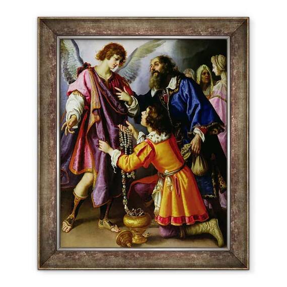 Tablou inramat - Giovanni Biliverti - ingerul refuza darurile de la Tobias - - Roveli