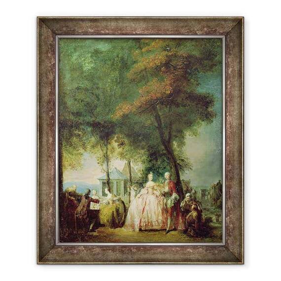 Tablou inramat - Gabriel de Saint-Aubin - Promenada la Longchamp - - Roveli
