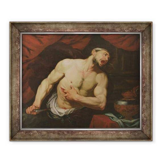 Tablou inramat - Giambattista Langetti - Moartea lui Cato de Utica - - Roveli