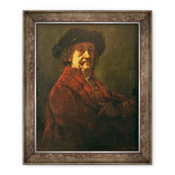 Tablou inramat - Gustave Courbet - Copia unui autoportret Rembrandt - - Roveli