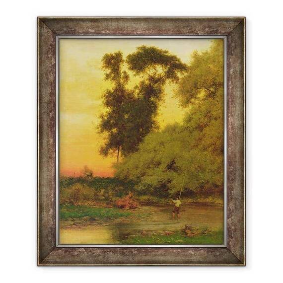 Tablou inramat - George Snr. Inness - Apus de soare, Pompton - - Roveli