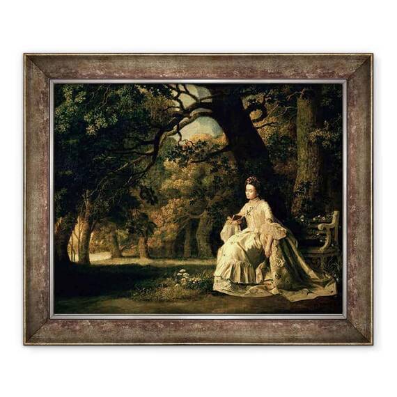 Tablou inramat - George Stubbs - Doamna de lectura intr-un parc - - Roveli