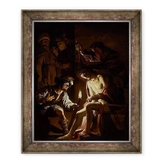 Tablou inramat - Gerrit van Honthorst - Hristos incoronat cu spini - - Roveli
