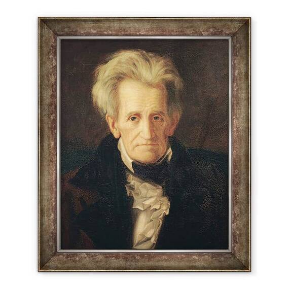 Tablou inramat - George Peter Alexander Healy - Portretul lui Andrew Jackson - - Roveli