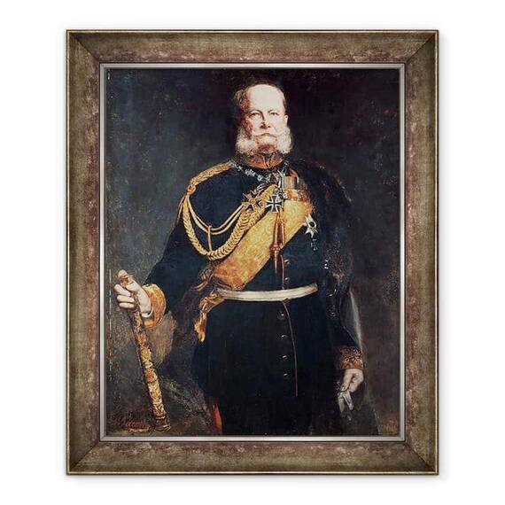 Tablou inramat - Gottlieb Biermann - Kaiser Wilhelm I - - Roveli
