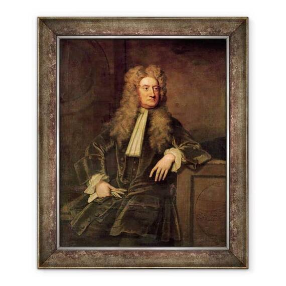 Tablou inramat - Godfrey Kneller - Sir Isaac Newton - - Roveli