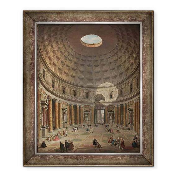Tablou inramat - Giovanni Paolo Pannini - Interiorul Panteonului, Roma - - Roveli