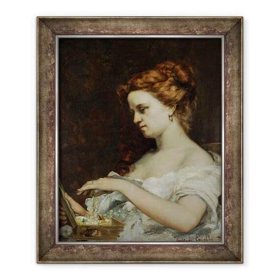 Tablou inramat - Gustave Courbet - O Femeie cu Bijuterii - - Roveli