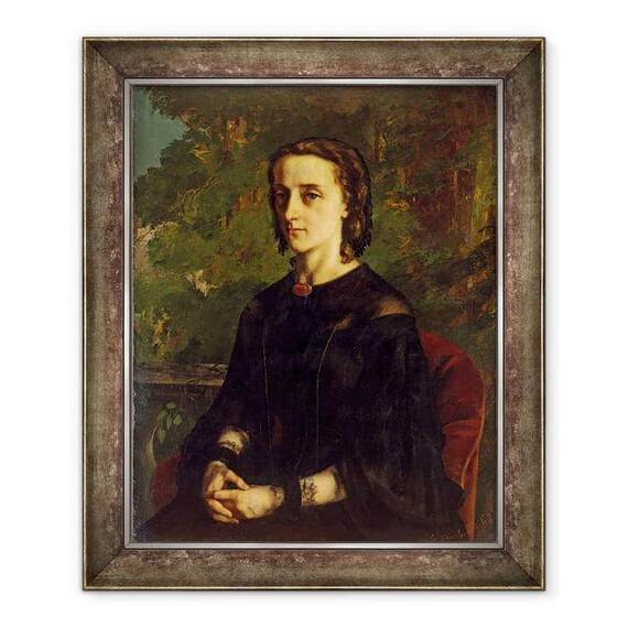 Tablou inramat - Gustave Courbet - Portretul dnei de Brayer sau Exilul Polonez - - Roveli