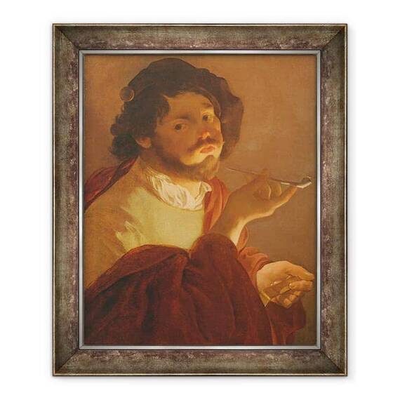 Tablou inramat - Hendrick Ter Brugghen - Fumatul Bravo - - Roveli