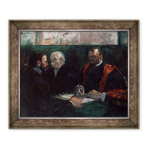Tablou inramat - Henri de Toulouse-Lautrec - Examenul la Facultatea de Medicina - - Roveli