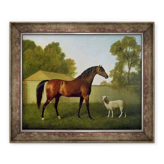 Tablou inramat - George Stubbs - Dungannon, proprietatea colonelului OKelly, pictat intr-un padoc cu o oaie - - Roveli