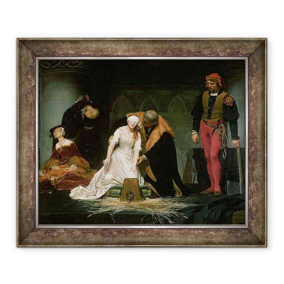 Tablou inramat - Hippolyte Delaroche - Executarea lui Lady Jane Grey - - Roveli