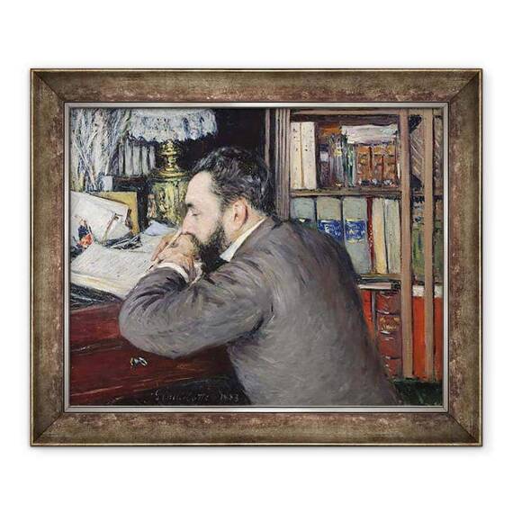 Tablou inramat - Gustave Caillebotte - Portretul lui Henri Cordier 1849-1929, profesor la scoala de Limbi Orientale - - Roveli