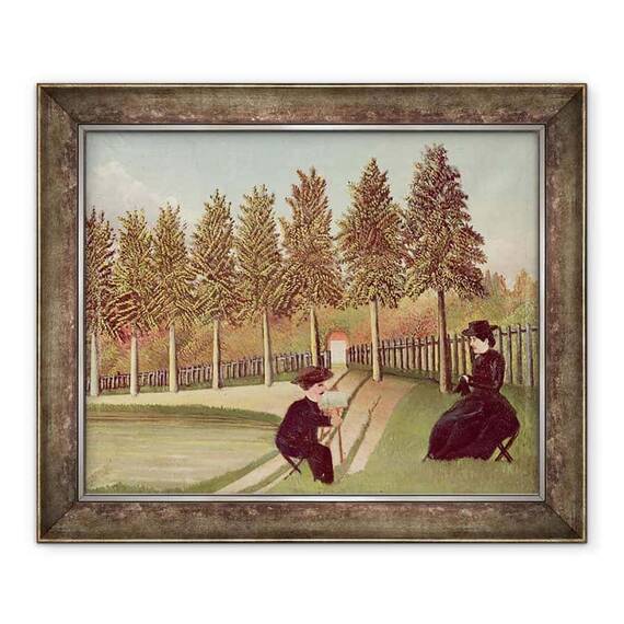 Tablou inramat - Henri J.F. Rousseau - Artistul Pictandu-si sotia - - Roveli