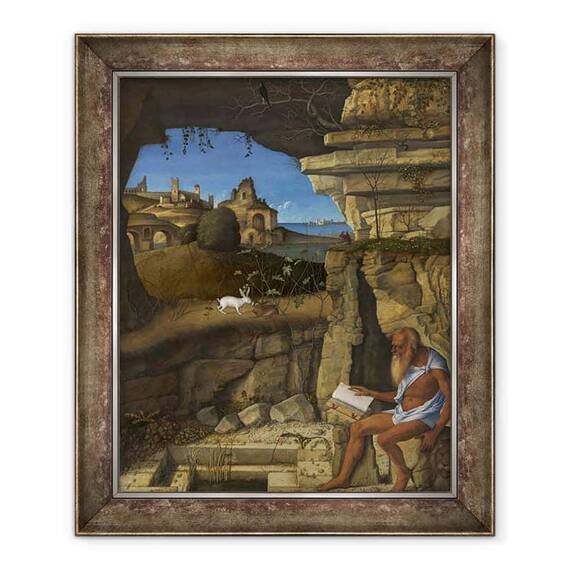 Tablou inramat - Giovanni Bellini - Sfantul Jerome Lectura - - Roveli