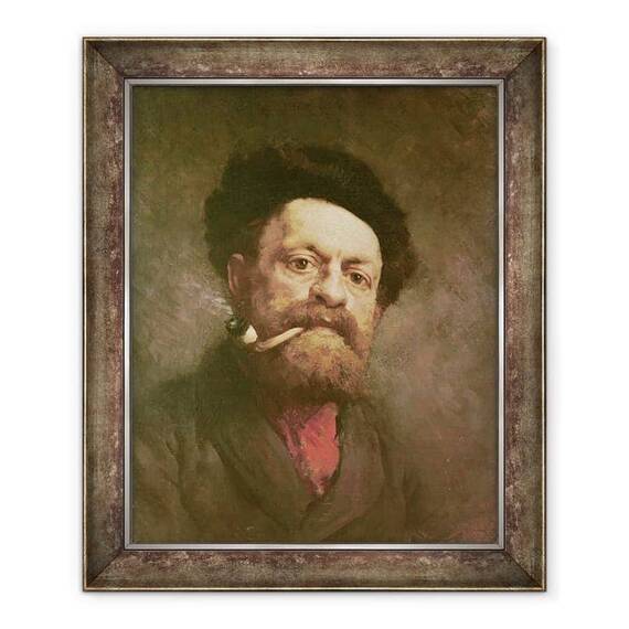 Tablou inramat - Gustave Courbet - Omul cu o pipa - - Roveli