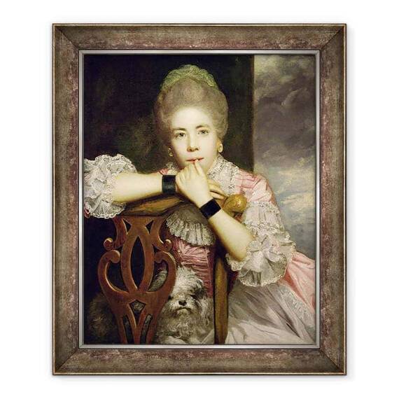 Tablou inramat - Joshua Reynolds - Doamna Abington ca Miss Prue in Dragostea pentru dragoste a lui Congreve - - Roveli