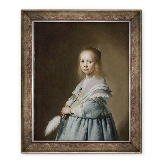 Tablou inramat - Johannes Cornelisz. Verspronck - Portret De O Fata imbracata in Albastru - - Roveli