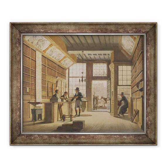 Tablou inramat - Johannes Jelgerhuis - Magazinul dealerului Pieter Meijer Warnars pe Vijgendam din Amsterdam - - Roveli