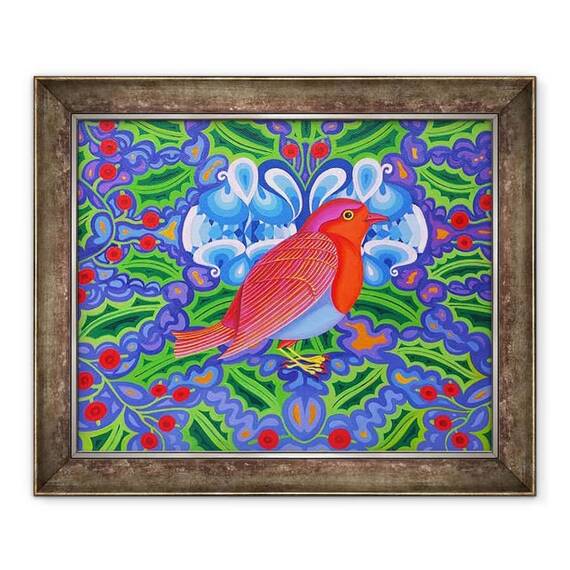 Tablou inramat - Jane Tattersfield - Craciun Robin, 2012 - - Roveli