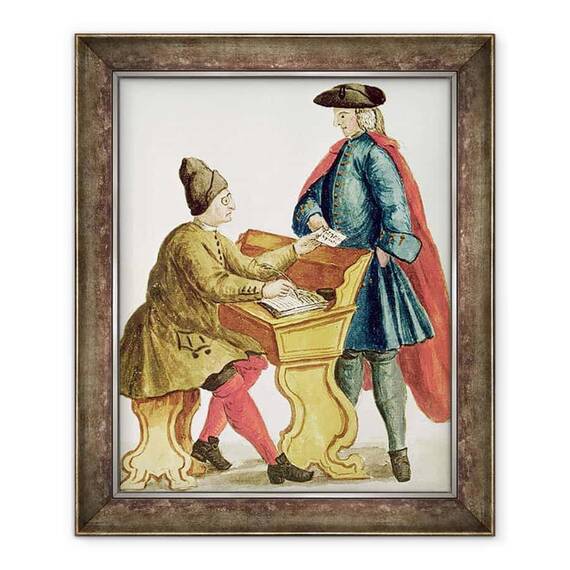 Tablou inramat - Jan van Grevenbroeck - Jucand la loteria venetiana - - Roveli