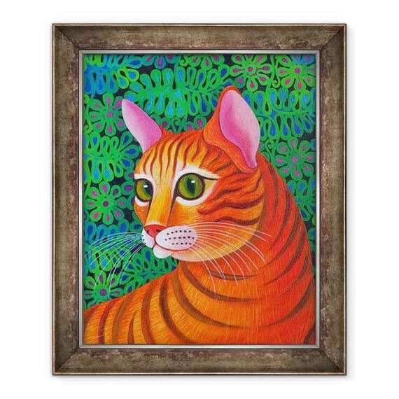 Tablou inramat - Jane Tattersfield - Tigru Cat, 2012 - - Roveli