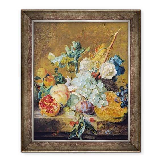 Tablou inramat - Jan van Huysum - Flori si Fructe - - Roveli