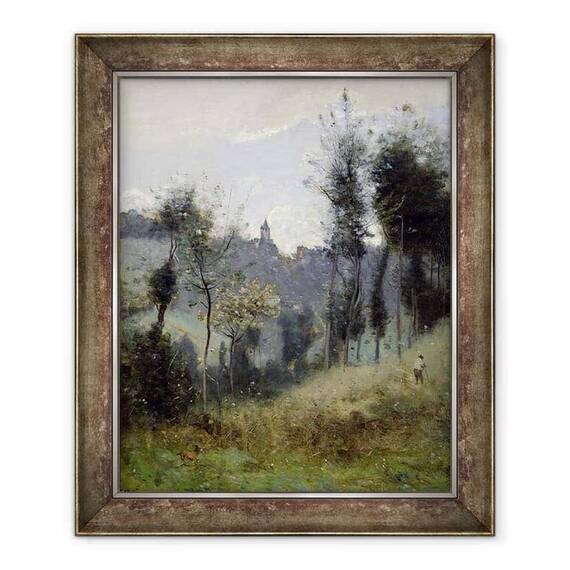 Tablou inramat - Jean Baptiste Camille Corot - Canteleu langa Rouen - - Roveli