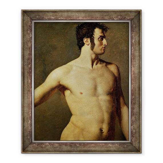 Tablou inramat - Jean Auguste Dominique Ingres - Torsul masculin - - Roveli