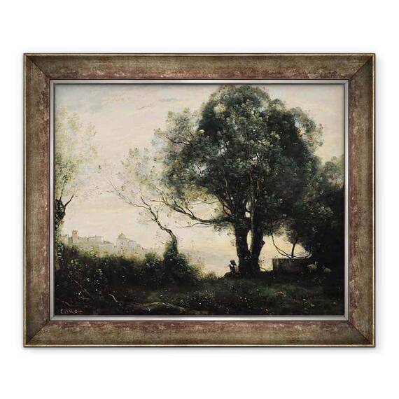 Tablou inramat - Jean Baptiste Camille Corot - Souvenir of Castel Gandolfo - - Roveli