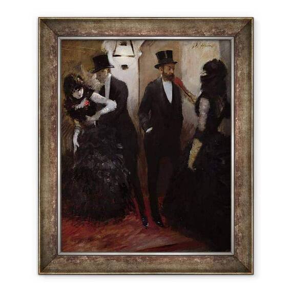 Tablou inramat - Jean Louis Forain - Coridoarele de la Opera - - Roveli
