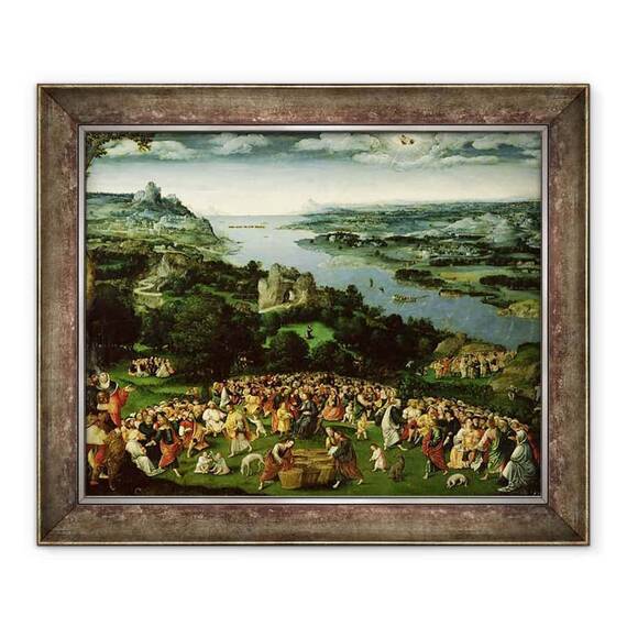 Tablou inramat - Joachim Patenier - Hranirea celor Cinci Mii - - Roveli