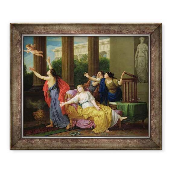 Tablou inramat - Joseph-Marie Vien the Elder - Cupidon fugind de sclavie - - Roveli