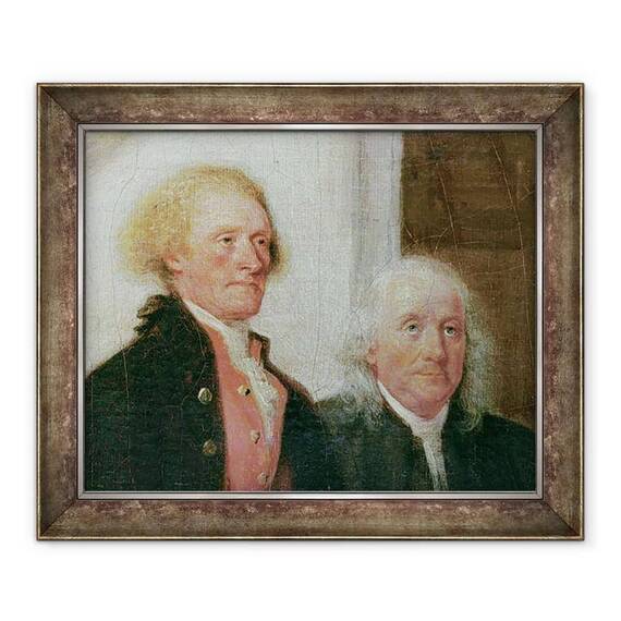 Tablou inramat - John Trumbull - Elaborarea Declaratiei de Independenta, 28 iunie 1776 - - Roveli