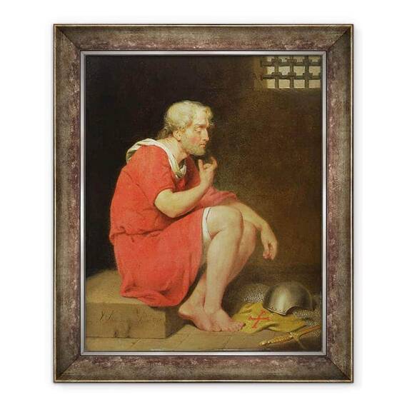 Tablou inramat - John Downman - Robert c.1054-1134 Duce de Normandia in inchisoare - - Roveli